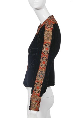 Lot 449 - A Liberty & Co. black velvet jacket, late 1930s