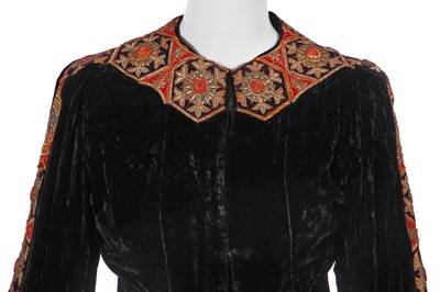 Lot 449 - A Liberty & Co. black velvet jacket, late 1930s