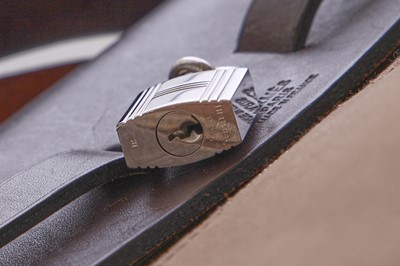 Lot 48 - An Hermès brown leather and canvas Herbag Zip 39, 2010