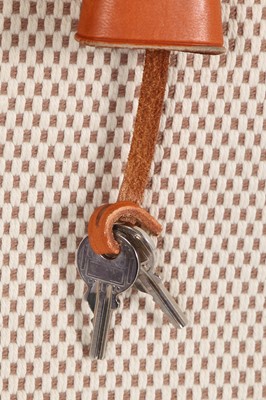 Lot 51 - An Hermès vache leather and natural toile canvas Herbag 2-in-1, 2003