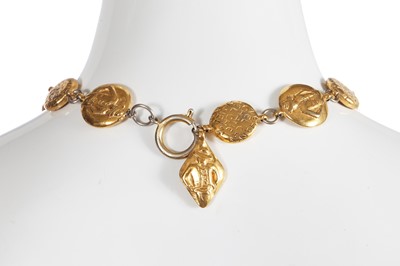 Lot 33 - A Chanel gold-tone coin necklace, circa 1990