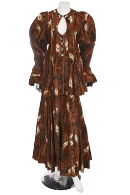 Lot 687 - A Bill Gibb faux fur ensemble, probably Autumn-Winter, 1972-73