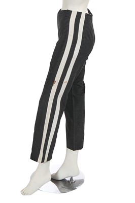 Lot 700 - A Mary Quant black moiré pantsuit, circa 1966