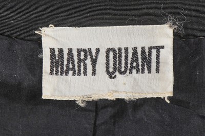Lot 700 - A Mary Quant black moiré pantsuit, circa 1966