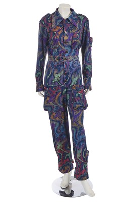 Lot 518 - A Vivienne Westwood '18th century jungle print' cotton jumpsuit, 'Grand Hotel' collection, Spring-Summer 1993