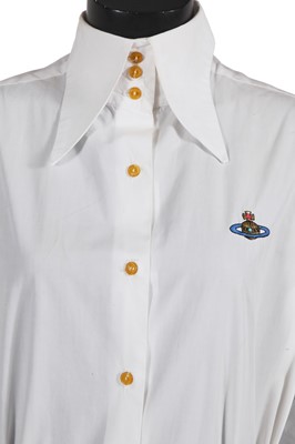 Lot 503 - A Vivienne Westwood white poplin shirt dress, 1990s