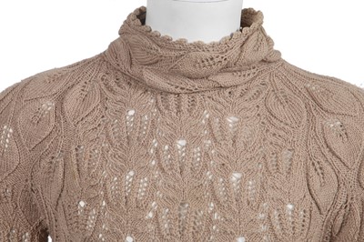 Lot 78 - A Vivienne Westwood men's beige knitted 'Cafe Society' style sweater, late 1990s