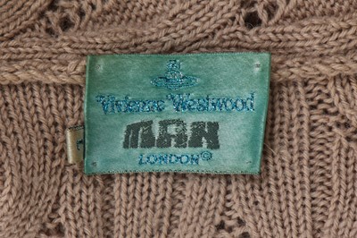 Lot 78 - A Vivienne Westwood men's beige knitted 'Cafe Society' style sweater, late 1990s