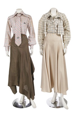 Lot 522 - Two Vivienne Westwood checked cotton shirts, circa 1993