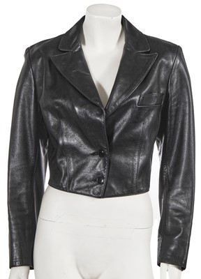 Lot 575 - An Azzedine Alaïa black leather jacket, Autumn-Winter 1989-90