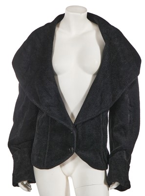 Lot 576 - An Azzedine Alaïa black rayon plush jacket, Autumn-Winter 1989-90