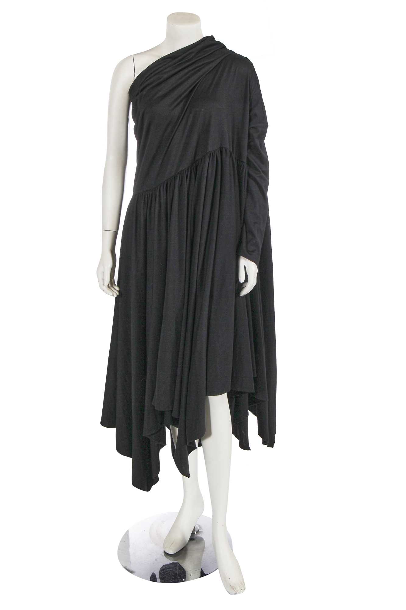 Lot 620 - A Romeo Gigli black cotton jersey dress, late 1980s