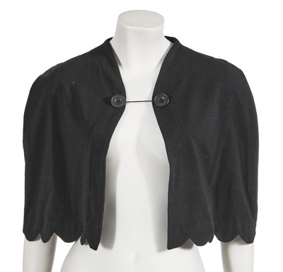 Lot 586 - A John Galliano black jersey capelet, circa 1985