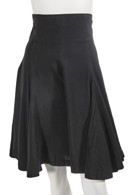 Lot 585 - A pair of John Galliano black viscose blend culottes, circa 1987
