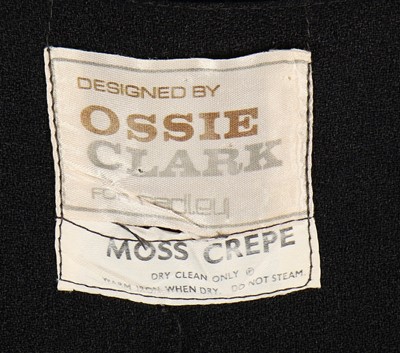 Lot 182 - An Ossie Clark for Radley black moss crêpe...