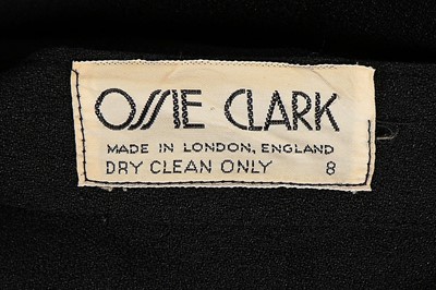 Lot 185 - An Ossie Clark black crêpe 'Cuddly' wrap-over...