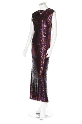 Lot 344 - A Pierre Cardin sequinned evening gown, circa...