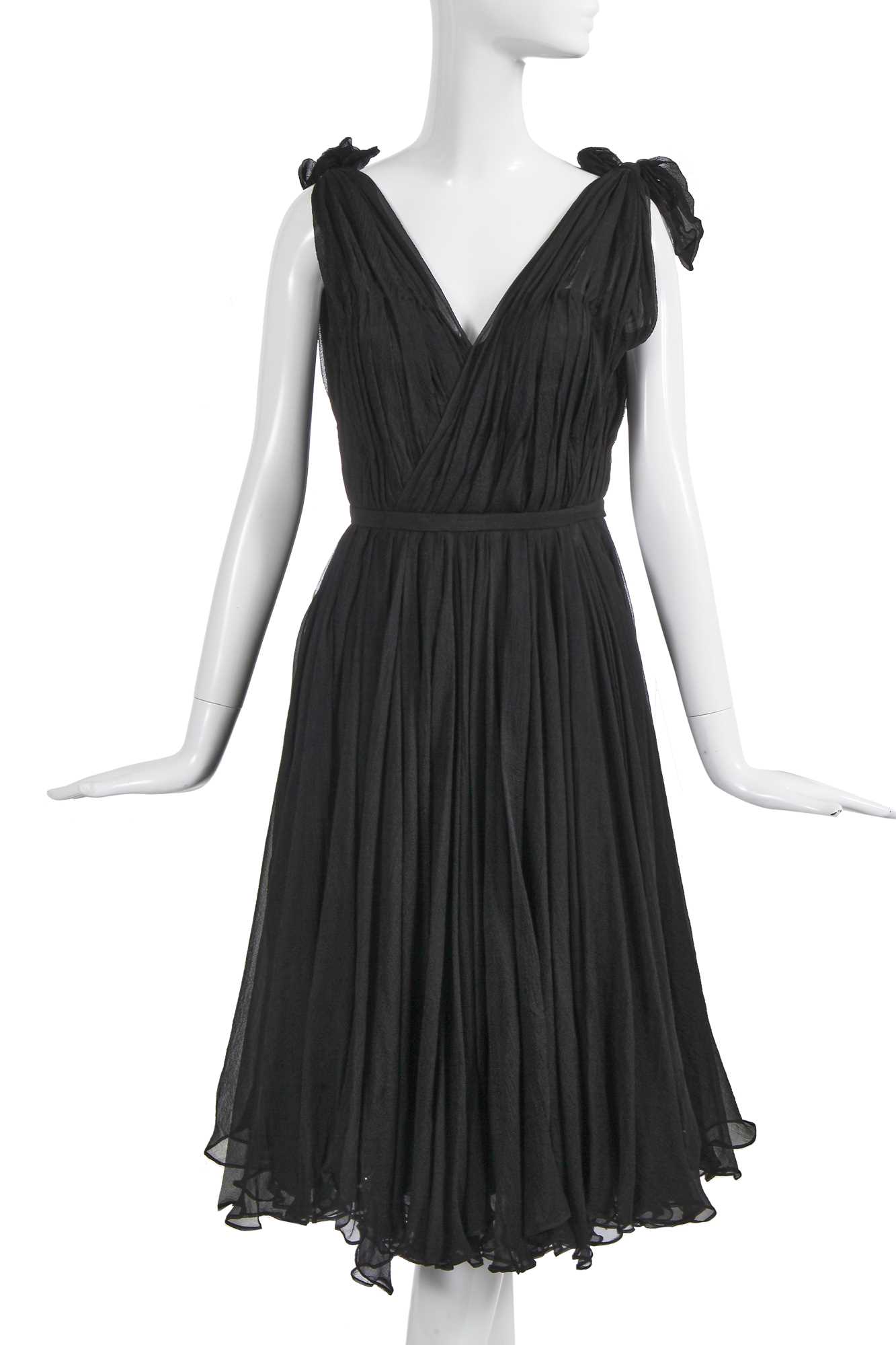 Lot 96 - An Alexander McQueen black silk chiffon cocktail dress, 'The Man Who Knew Too Much' collection, Autumn-Winter 2005-06
