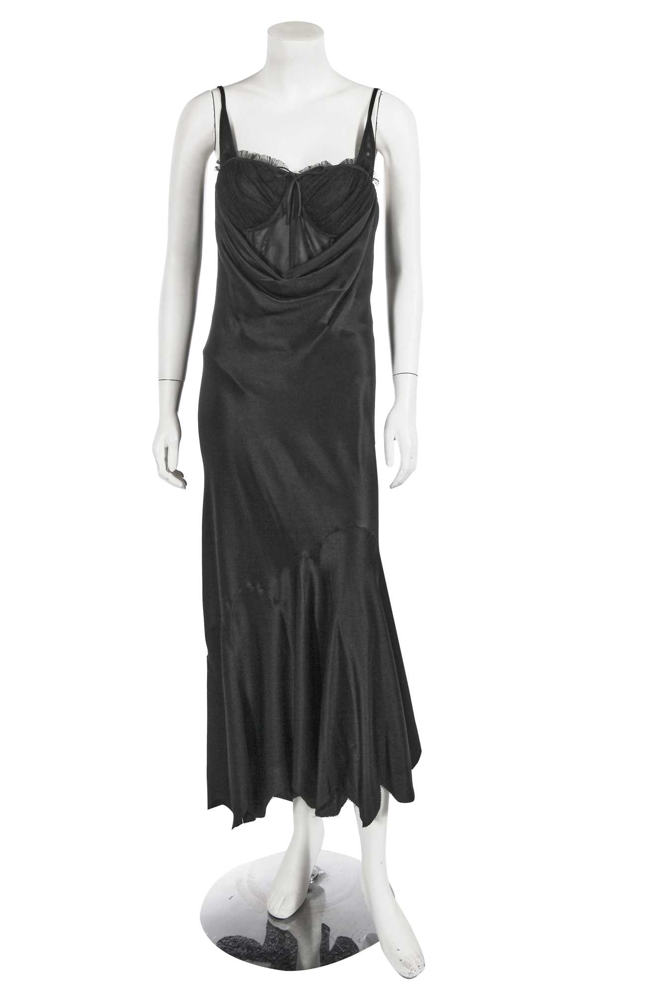 Lot 381 - An Alexander McQueen black silk cocktail dress, 'Deliverance' commercial collection, Spring-Summer 2004