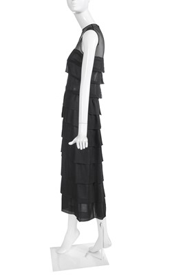 Lot 36 - A Gabrielle Chanel haute couture black silk mousseline cocktail dress, circa 1967