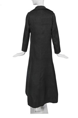 Lot 391 - A Givenchy haute couture black silk gazar coat, Spring-Summer 1972