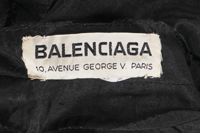 Lot 438 - A Cristóbal Balenciaga haute couture black silk cocktail dress, probably Spring-Summer 1959