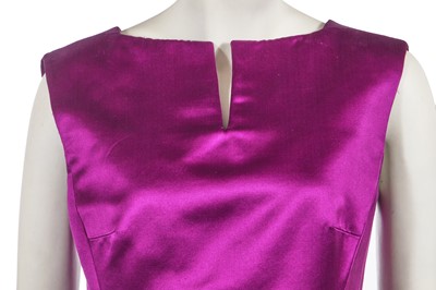 Lot 375 - An Alexander McQueen purple silk duchesse satin cocktail dress, commercial collection 2007