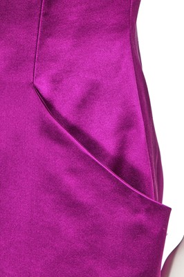 Lot 375 - An Alexander McQueen purple silk duchesse satin cocktail dress, commercial collection 2007