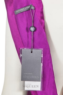 Lot 375 - An Alexander McQueen purple silk duchesse satin cocktail dress, commercial collection 2007