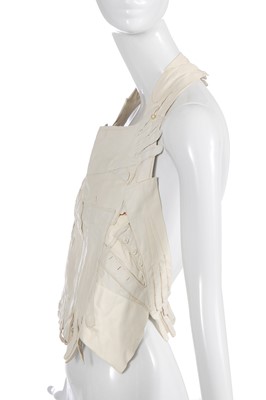 Lot 156 - A fine Maison Martin Margiela artisanal leather glove top, Spring-Summer 2001
