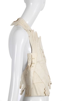 Lot 156 - A fine Maison Martin Margiela artisanal leather glove top, Spring-Summer 2001