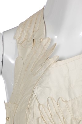 Lot 156 - A fine Maison Martin Margiela artisanal leather glove top, Spring-Summer 2001