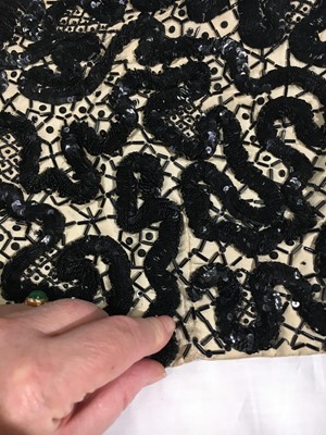 Lot 439 - Tina Chow's Cristóbal Balenciaga haute couture beaded and sequinned silk faille bolero, 1946