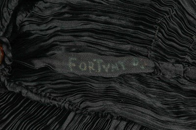 Lot 455 - A Mariano Fortuny black silk Delphos, circa 1920-30