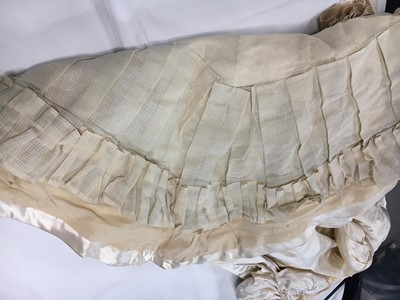 Lot 489 - A Josephine H Egan rose brocade and satin evening gown, American, circa 1885