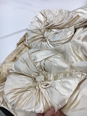 Lot 489 - A Josephine H Egan rose brocade and satin evening gown, American, circa 1885