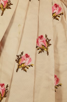 Lot 489 - A Josephine H Egan rose brocade and satin evening gown, American, circa 1885