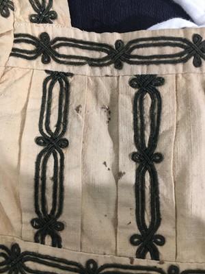 Lot 496 - Two buff nankeen cotton infant dresses, 1860s