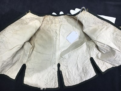 Lot 496 - Two buff nankeen cotton infant dresses, 1860s