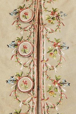 Lot 184 - A pale grey silk tailcoat, probably French, 1770s