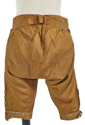 Lot 181 - An embroidered changeant silk coat and breeches, circa 1785