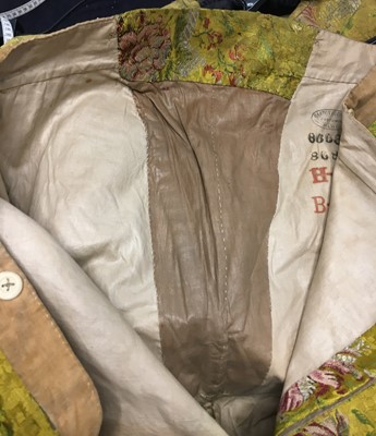 Lot 185 - A Gaston Courtois fancy dress outfit made from 1730s brocaded silk, 1880s-90s
