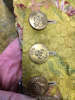 Lot 185 - A Gaston Courtois fancy dress outfit made from 1730s brocaded silk, 1880s-90s