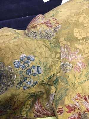 Lot 185 - A Gaston Courtois fancy dress outfit made from 1730s brocaded silk, 1880s-90s