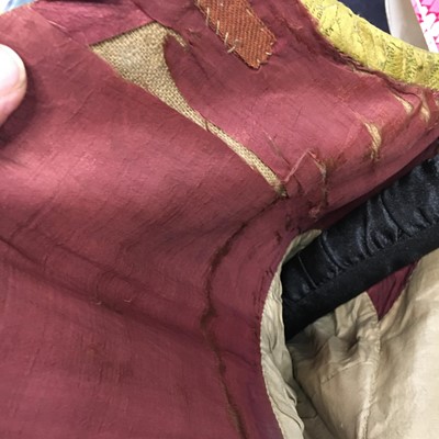 Lot 185 - A Gaston Courtois fancy dress outfit made from 1730s brocaded silk, 1880s-90s