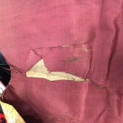 Lot 185 - A Gaston Courtois fancy dress outfit made from 1730s brocaded silk, 1880s-90s