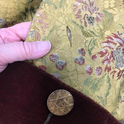 Lot 185 - A Gaston Courtois fancy dress outfit made from 1730s brocaded silk, 1880s-90s