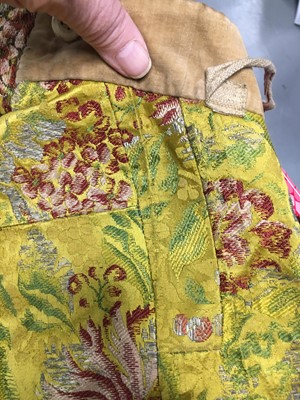 Lot 185 - A Gaston Courtois fancy dress outfit made from 1730s brocaded silk, 1880s-90s