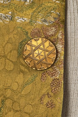 Lot 185 - A Gaston Courtois fancy dress outfit made from 1730s brocaded silk, 1880s-90s