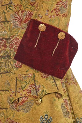 Lot 185 - A Gaston Courtois fancy dress outfit made from 1730s brocaded silk, 1880s-90s